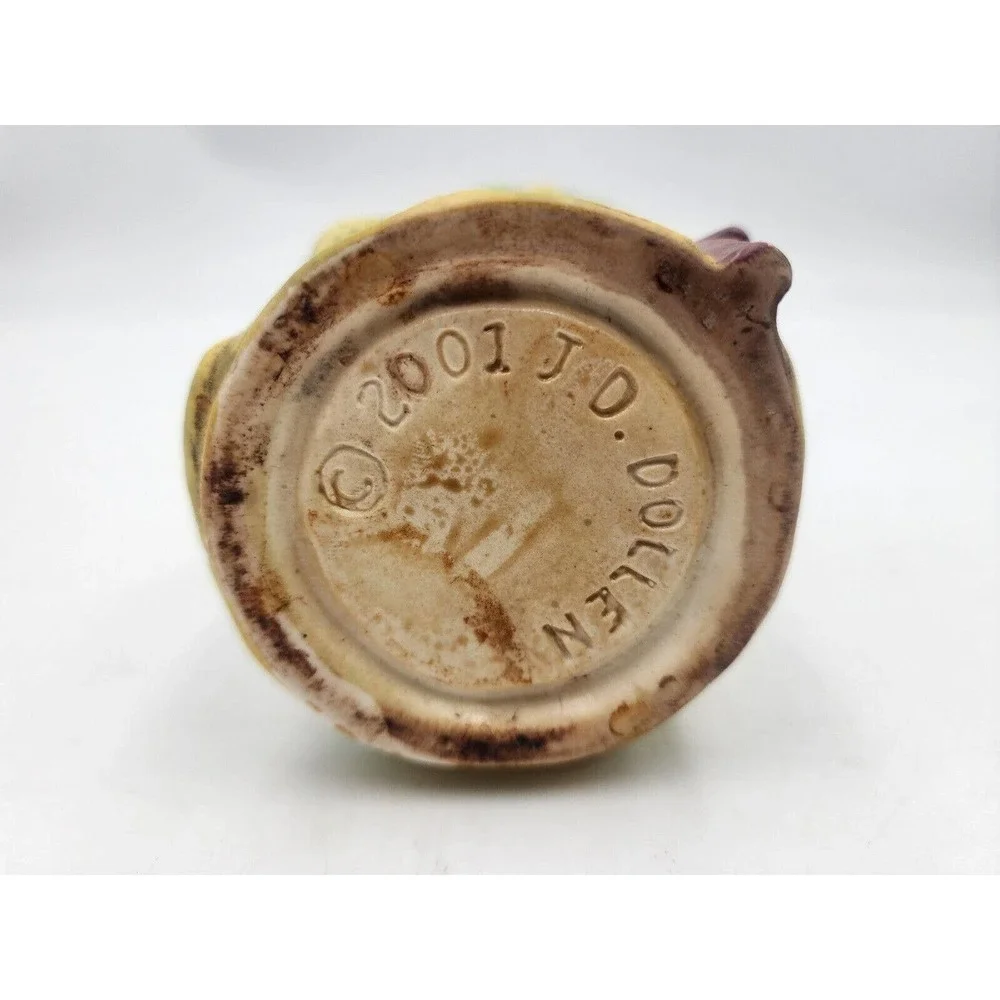 Wide Mouth Angry Man Candle Holder Candle Melting 2001 J D Dollen